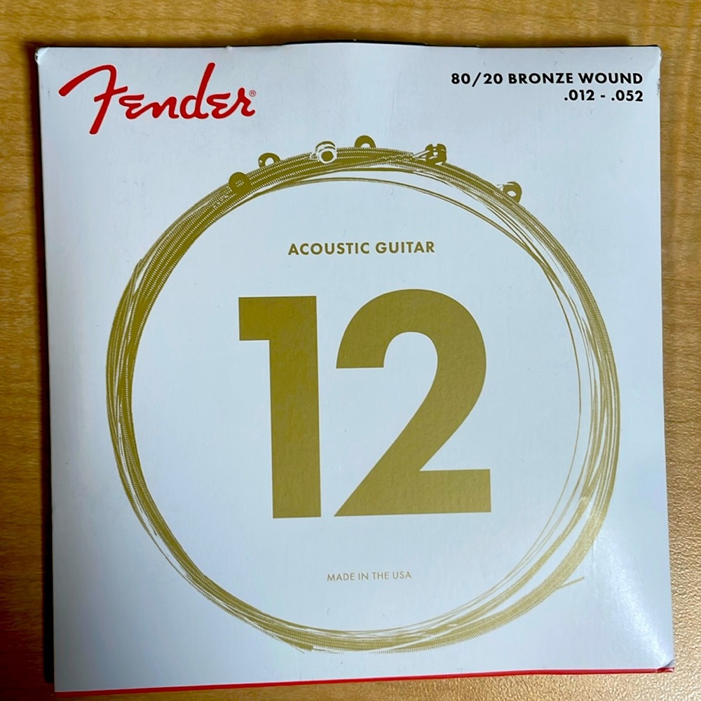 Fender acoustic guitar strings 12